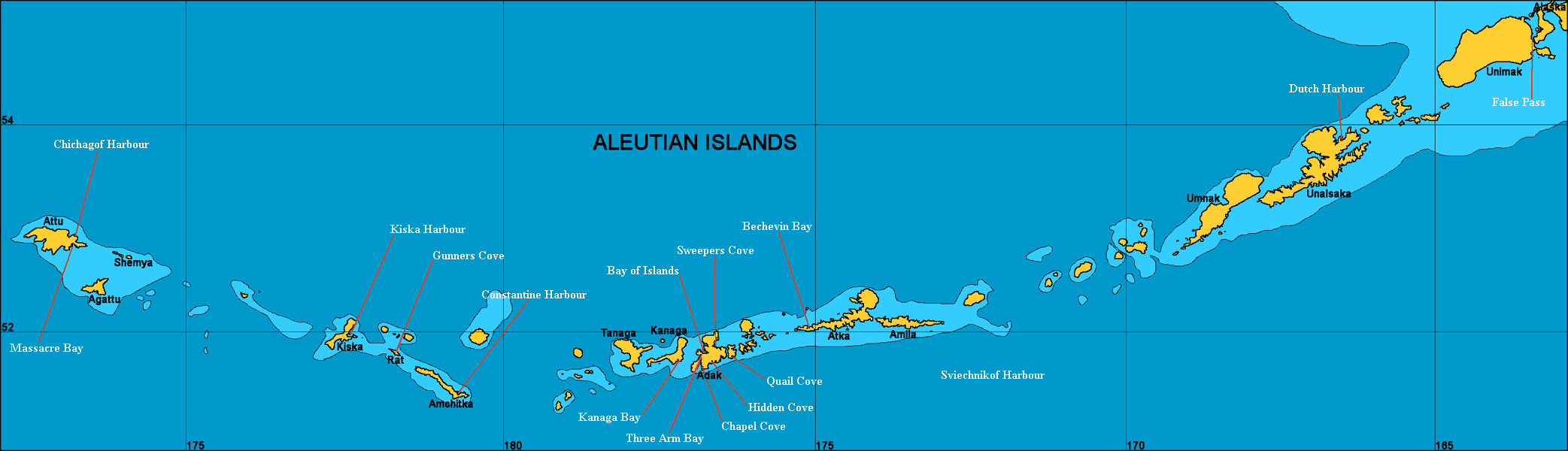 Архипелаг алеутские острова