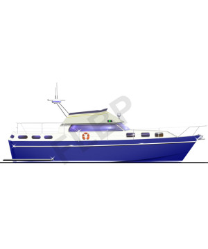 Waverunner 342 Planing Hull Boat Plan