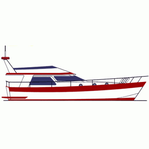 Roberts Waverunner 52 Planing Hull - Fine Line Boat Plans 