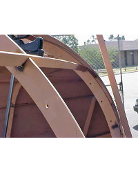 Roberts 345 Gallery - photos showing fitting of plates to radius chine hull