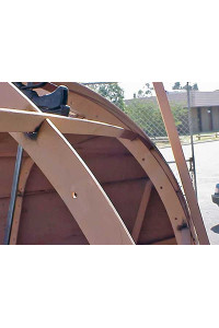 Roberts 345 Gallery - photos showing fitting of plates to radius chine hull