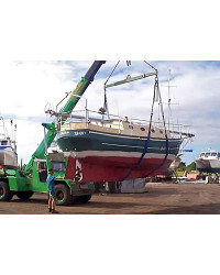 Spray 28 Gallery - transporting a Spray 28 to the slip
