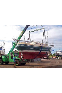 Spray 28 Gallery - transporting a Spray 28 to the slip