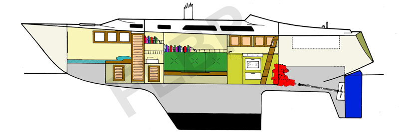 Roberts 35 aft cockpit starboard view