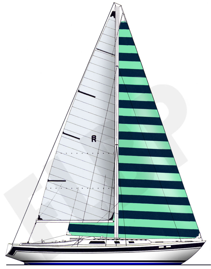 Roberts Offshore 38 - Version A sail plan