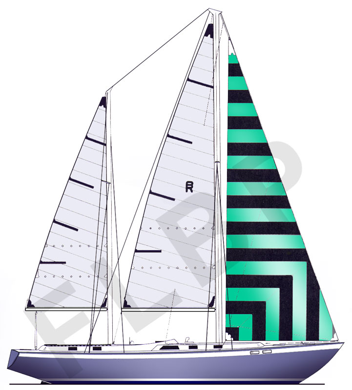 Roberts Offshore 38 - Version B sail plan