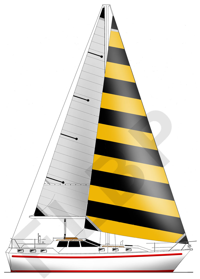 Bruce Roberts 40 - yacht plan