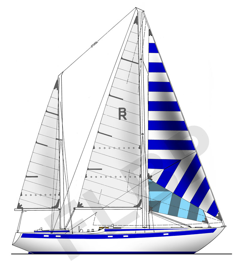 Roberts Offshore 44 - Version A sail plan