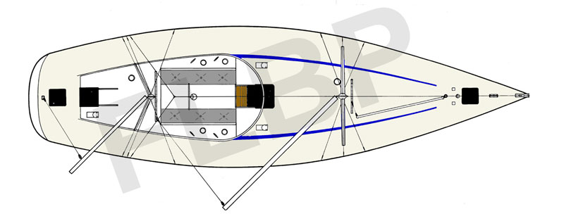 Roberts Offshore 44 - Version A layout interior view