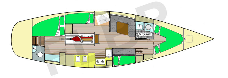 Roberts Offshore 44 A version interior