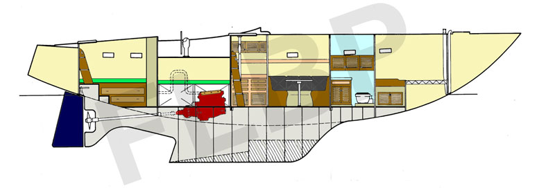 Roberts Offshore 44 - Version A port view