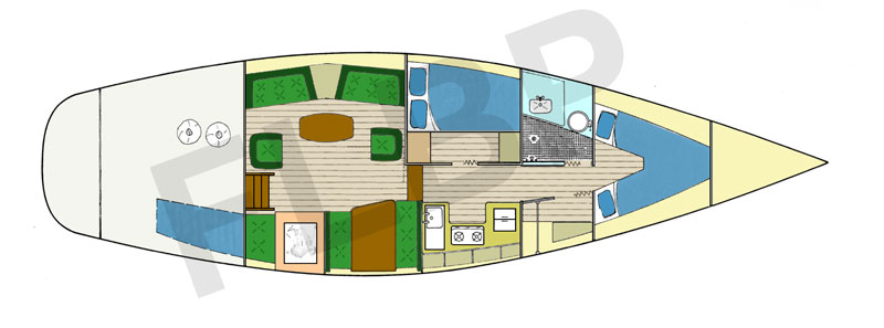 Roberts Offshore 44 C interior