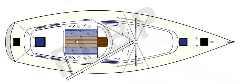 Roberts Offshore 44 - Version D deck