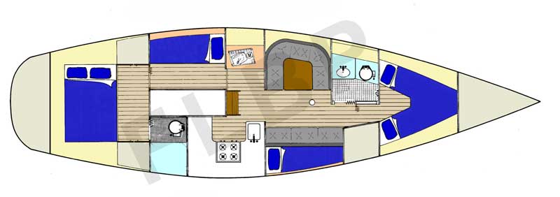 Roberts Offshore 44 - Version D interior