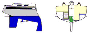 Roberts Offshore 44 - Version D hull cross section