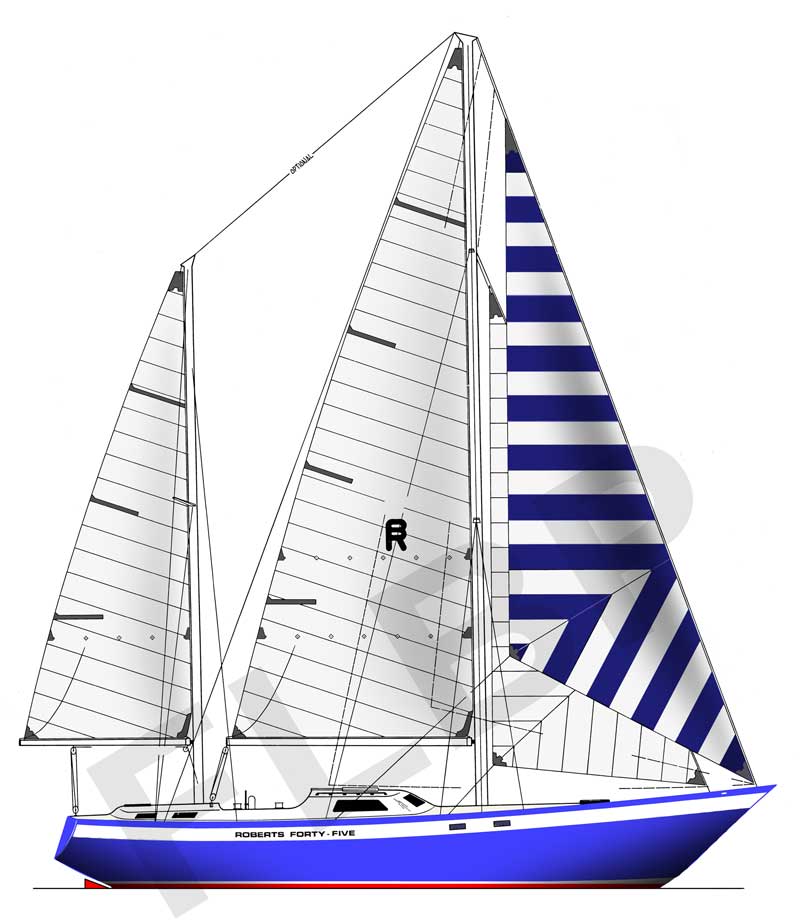 roberts 45 ft sailboat