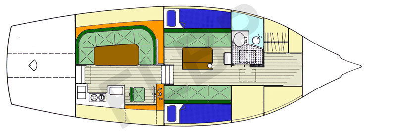 Roberts Spray 36 Pilot House interior1