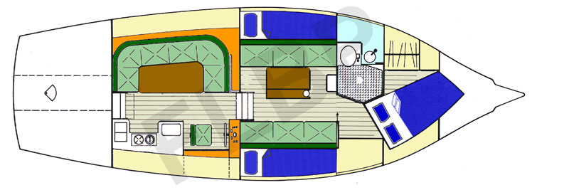 Roberts Spray 36 Pilot House interior 2