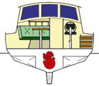 Roberts Spray 36 Pilot House - layout hull cross section